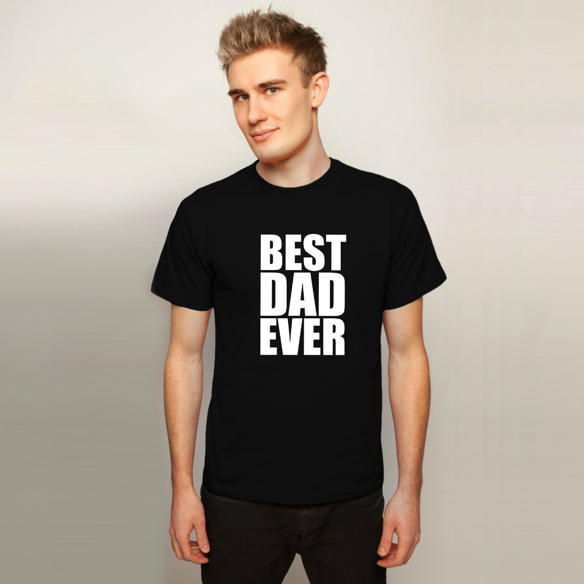 Vaderdag T-shirt Best Dad Ever 2 | Kleur Zwart | Maat M | Vaderdag Kados / Cadeautjes